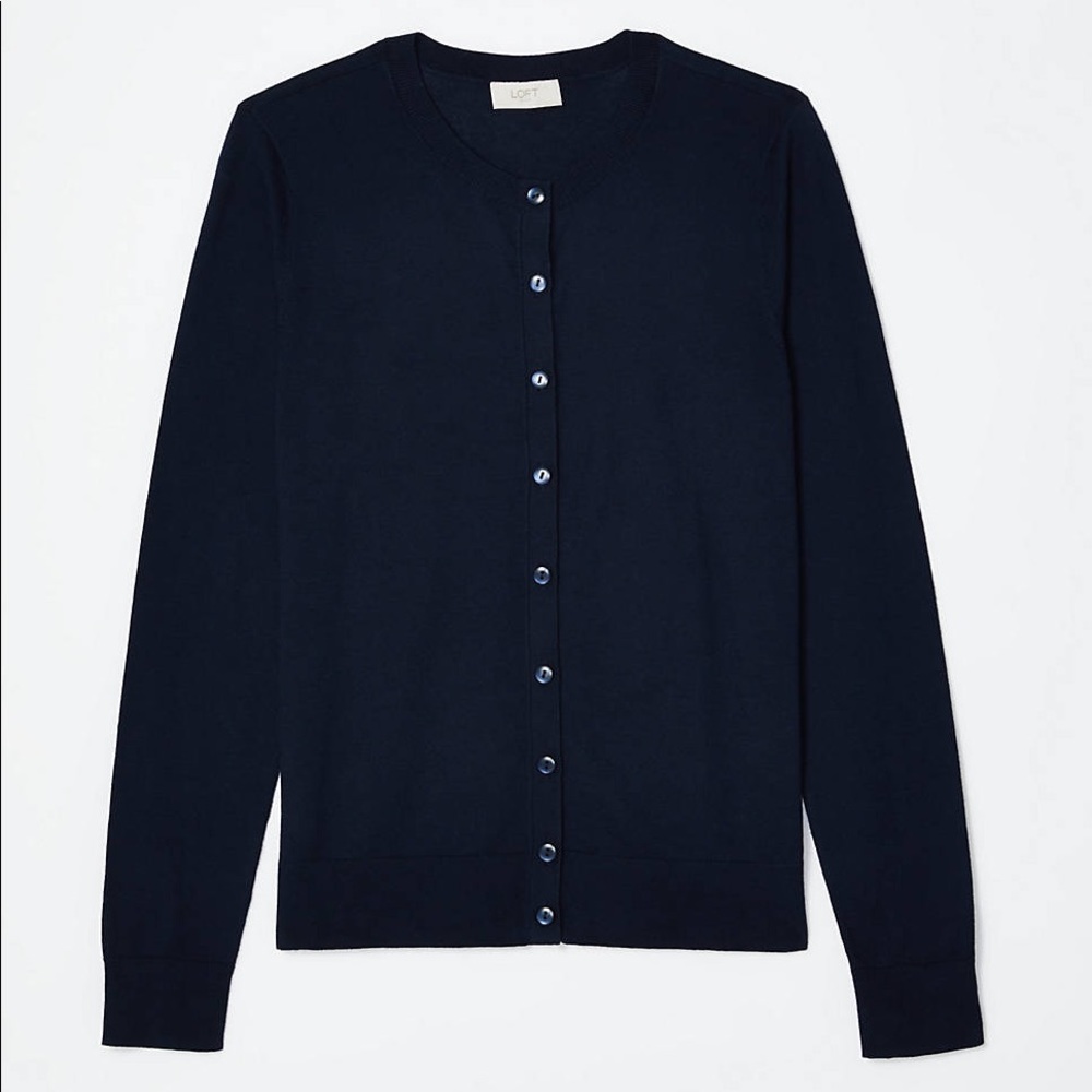 Loft Crew Neck Cardigan